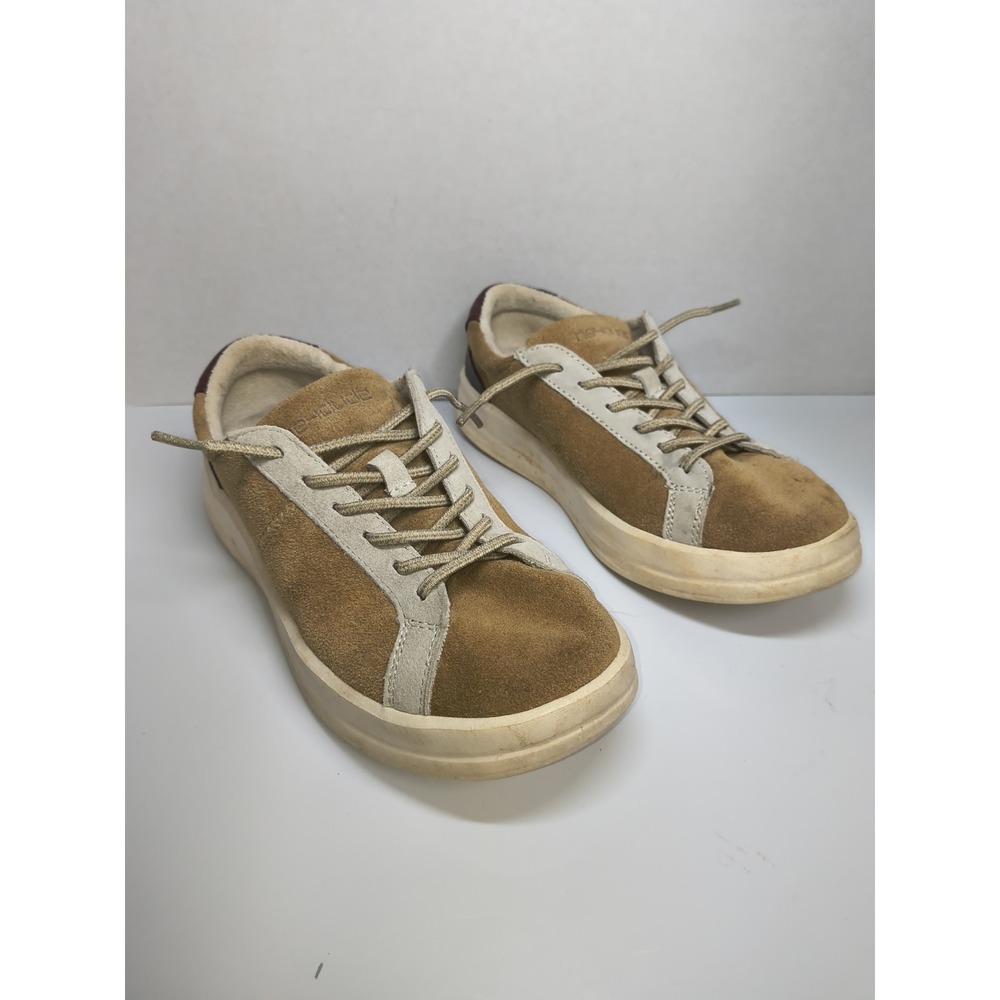 Hey Dude Women's 7 Karina Chestnut Brown Suede Slip On Sneakers No Insole